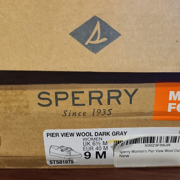 Sperry Pier View Wool Dark Gray size 9 - Picture 6 of 6